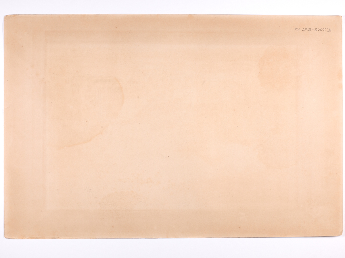 Trondheim. Hovedgaten med Munkegården og menneskefigurer. Domkirken i bakgrunnen.