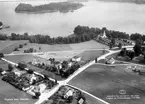 Odensjö kyrka och sjön Bolmen, 1963.