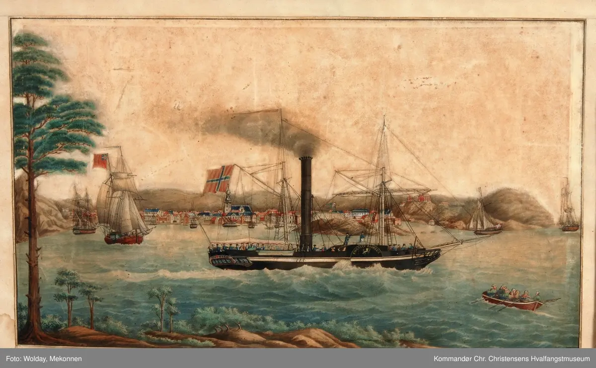 Dampskipet CONSTITUTIONEN i Kristiansand, 1830.