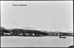 Postkort av Vallersund og Vallersund gård, Vallersund