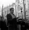 Studentspex vid Engelbrekt på Stortorget.
9 mars 1959.