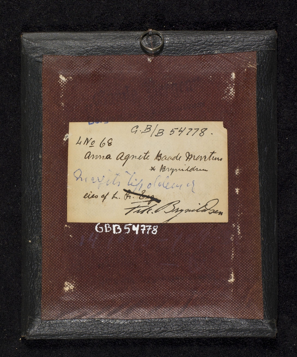 Daguerreotypi av Anna Agnethe Baade Brynildsen f. Martens (1797-1855).