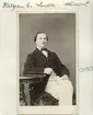 Porträtt av Gustaf Pihlgren. Från 1859 gift med Maria Carolina Dahlgren. Makarna kom att föra en märkbart ambulerande tillvaro med boställen i Västerlösa, Ekeby, Gränna, Sjunnaryd, Skeda, Landeryd, Linköping med flera orter. Han avled 1908 bosatt i Ryssby i Koronbergs län. Under åren 1875-1877 ägde makarna Blästad gård söder om Linköping.