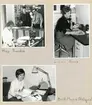 Kassans fotoalbum, sid 5

Några bilder från 1966.

Bild 1. May Rundin med besökare från Milostaben. Lägg märke till antalet stämplar!

Bild 2. Lilian Busk i tfn. Lägg märke till den grå tidstypiska högtalande snabbtelefonen på skrivbordet -- ett mycket uppskattat hjälpmedel, men man fick passa sig att prata om personer, de kunde ju stå i bakgrunden.

Bild 3. Britt-Marie Ahlqvist, uppväxt i underofficersbostäderna och dotter till förvaltaren Elvir Ahlqvist.