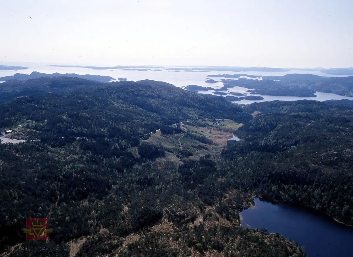 Fanafjellet - Kaland - Ulven i Os kommune, 1987. Flyfoto.