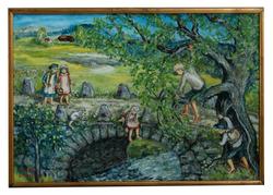 Skolvägen [Oljemålning]