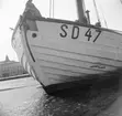 Fiskebåt vid kaj. SD 47.