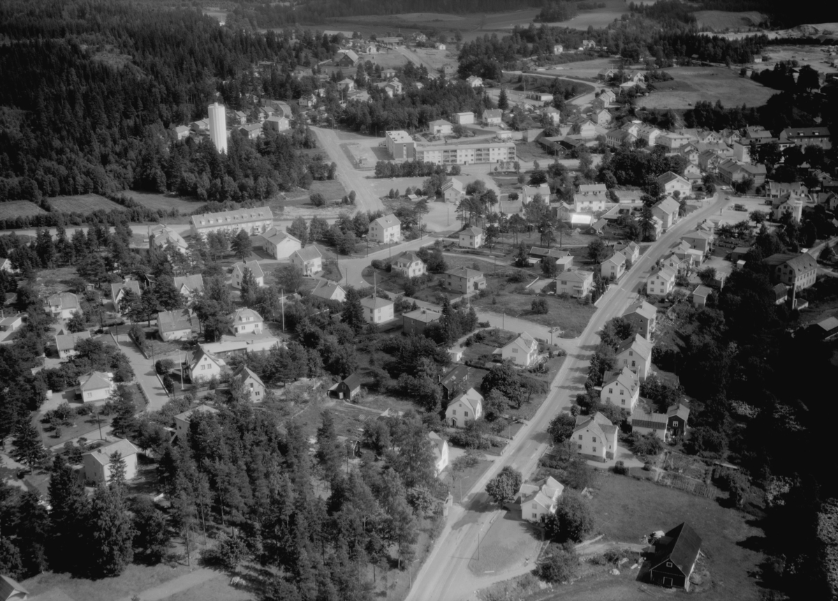 Flygfoto över Forserum i Nässjö kommun, Jönköpings län. 1271/1966