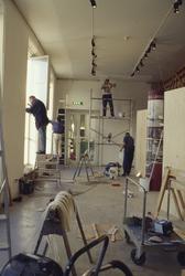 Ombyggnad inför en utställning på Sjöhistoriska Museet. Foto