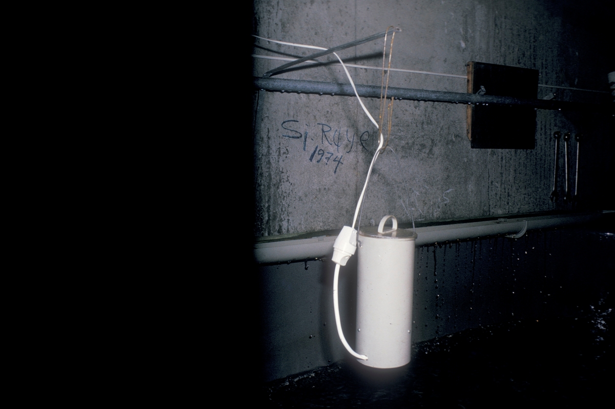 SIMO, Kvalsund, 1974 : Detalj fra settefiskanlegget til Simo havlaks.