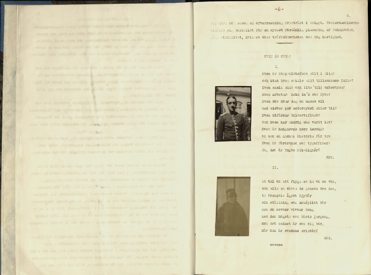 Inbunden samlingsvolym för tidskriften Flygfisken: organ för Sveriges militärflygare, 1917-1919.

Innehåll: artiklar med minnen, händelser och episoder inom den svenska militära pionjärflygningen samt fakta och råd till militära flygare. Illustrationer i form av ritningar och foton.

Sidor framställda genom stencilering med inklistrade fotografier.


Ingående nummer:

1 - augusti 1917 (sida 1-11)
2 - september 1917 (sida 12-21)
3 - oktober 1917 (sida 22-31)
4 - november 1917 (sida 32-42)
5 - december 1917 (sida 43-53)
6 - januari 1918 (sida 54-64)
7 - februari 1918 (sida 65-77)
8 - mars 1918 (sida 78-88)
9 - april 1918 (sida 89-101)
10 - maj 1918 (sida 102-111)
11 - juni 1918 (sida 112-126)
12 - juli 1918 (sida 127-137)
13 - augusti 1918 (sida 138-148)
14 - september 1918 (sida 149-157)
15 - oktober 1918 (sida 158-168)
16 - november 1918 (sida 169-180)
17 - december 1918 (sida 181-190)
18 - januari 1919 (sida 191-202)
19 - februari 1919 (sida 203-214)
20 - mars 1919 (sida 215-226)
21 - april 1919 (sida 227-240)
22 - maj 1919 (sida 241-251)
23 - juni 1919 (sida 252-263)
24 - juli 1919 (sida 264-274)
25 - september 1919 (sida 275-286)
26 - oktober 1919 (sida 287-298)
27 - december 1919 (sida 299-309)