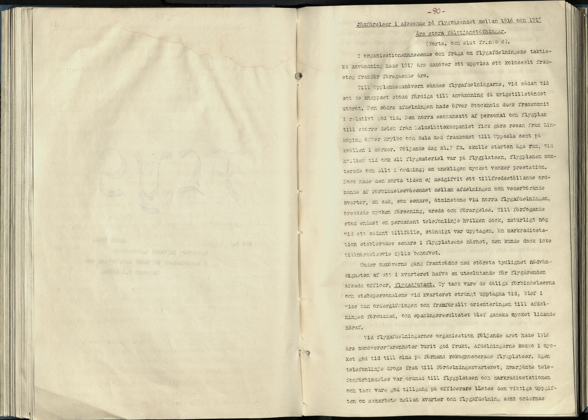 Inbunden samlingsvolym för tidskriften Flygfisken: organ för Sveriges militärflygare, 1917-1919.

Innehåll: artiklar med minnen, händelser och episoder inom den svenska militära pionjärflygningen samt fakta och råd till militära flygare. Illustrationer i form av ritningar och foton.

Sidor framställda genom stencilering med inklistrade fotografier.


Ingående nummer:

1 - augusti 1917 (sida 1-11)
2 - september 1917 (sida 12-21)
3 - oktober 1917 (sida 22-31)
4 - november 1917 (sida 32-42)
5 - december 1917 (sida 43-53)
6 - januari 1918 (sida 54-64)
7 - februari 1918 (sida 65-77)
8 - mars 1918 (sida 78-88)
9 - april 1918 (sida 89-101)
10 - maj 1918 (sida 102-111)
11 - juni 1918 (sida 112-126)
12 - juli 1918 (sida 127-137)
13 - augusti 1918 (sida 138-148)
14 - september 1918 (sida 149-157)
15 - oktober 1918 (sida 158-168)
16 - november 1918 (sida 169-180)
17 - december 1918 (sida 181-190)
18 - januari 1919 (sida 191-202)
19 - februari 1919 (sida 203-214)
20 - mars 1919 (sida 215-226)
21 - april 1919 (sida 227-240)
22 - maj 1919 (sida 241-251)
23 - juni 1919 (sida 252-263)
24 - juli 1919 (sida 264-274)
25 - september 1919 (sida 275-286)
26 - oktober 1919 (sida 287-298)
27 - december 1919 (sida 299-309)