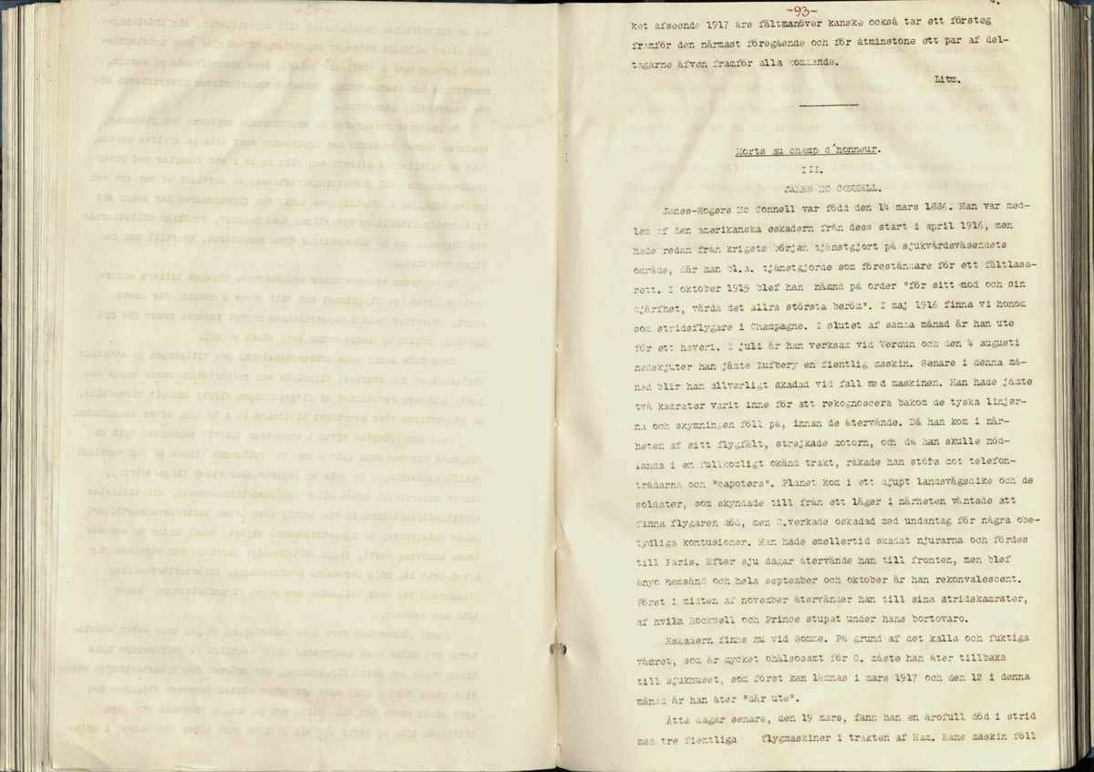 Inbunden samlingsvolym för tidskriften Flygfisken: organ för Sveriges militärflygare, 1917-1919.

Innehåll: artiklar med minnen, händelser och episoder inom den svenska militära pionjärflygningen samt fakta och råd till militära flygare. Illustrationer i form av ritningar och foton.

Sidor framställda genom stencilering med inklistrade fotografier.


Ingående nummer:

1 - augusti 1917 (sida 1-11)
2 - september 1917 (sida 12-21)
3 - oktober 1917 (sida 22-31)
4 - november 1917 (sida 32-42)
5 - december 1917 (sida 43-53)
6 - januari 1918 (sida 54-64)
7 - februari 1918 (sida 65-77)
8 - mars 1918 (sida 78-88)
9 - april 1918 (sida 89-101)
10 - maj 1918 (sida 102-111)
11 - juni 1918 (sida 112-126)
12 - juli 1918 (sida 127-137)
13 - augusti 1918 (sida 138-148)
14 - september 1918 (sida 149-157)
15 - oktober 1918 (sida 158-168)
16 - november 1918 (sida 169-180)
17 - december 1918 (sida 181-190)
18 - januari 1919 (sida 191-202)
19 - februari 1919 (sida 203-214)
20 - mars 1919 (sida 215-226)
21 - april 1919 (sida 227-240)
22 - maj 1919 (sida 241-251)
23 - juni 1919 (sida 252-263)
24 - juli 1919 (sida 264-274)
25 - september 1919 (sida 275-286)
26 - oktober 1919 (sida 287-298)
27 - december 1919 (sida 299-309)