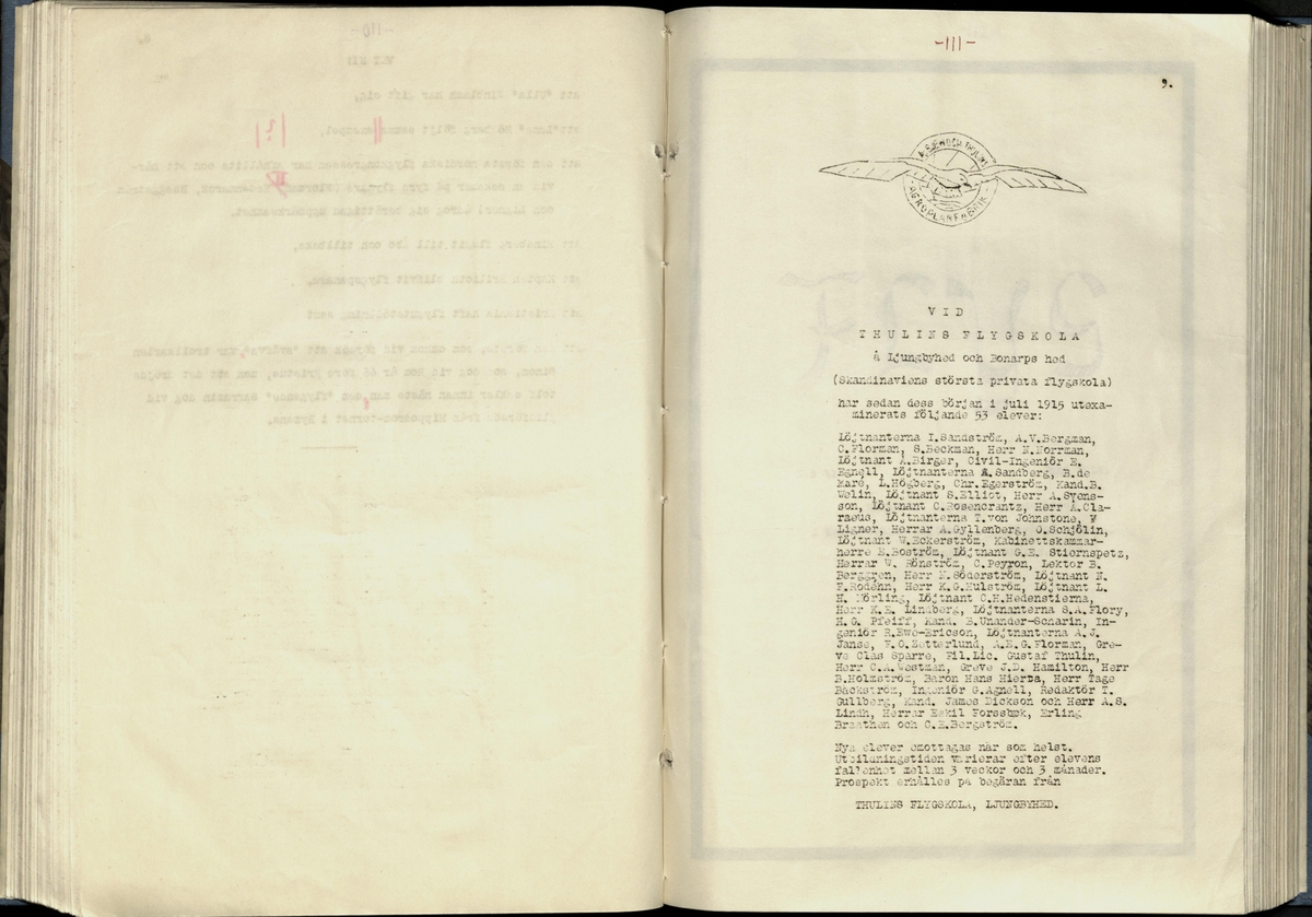Inbunden samlingsvolym för tidskriften Flygfisken: organ för Sveriges militärflygare, 1917-1919.

Innehåll: artiklar med minnen, händelser och episoder inom den svenska militära pionjärflygningen samt fakta och råd till militära flygare. Illustrationer i form av ritningar och foton.

Sidor framställda genom stencilering med inklistrade fotografier.


Ingående nummer:

1 - augusti 1917 (sida 1-11)
2 - september 1917 (sida 12-21)
3 - oktober 1917 (sida 22-31)
4 - november 1917 (sida 32-42)
5 - december 1917 (sida 43-53)
6 - januari 1918 (sida 54-64)
7 - februari 1918 (sida 65-77)
8 - mars 1918 (sida 78-88)
9 - april 1918 (sida 89-101)
10 - maj 1918 (sida 102-111)
11 - juni 1918 (sida 112-126)
12 - juli 1918 (sida 127-137)
13 - augusti 1918 (sida 138-148)
14 - september 1918 (sida 149-157)
15 - oktober 1918 (sida 158-168)
16 - november 1918 (sida 169-180)
17 - december 1918 (sida 181-190)
18 - januari 1919 (sida 191-202)
19 - februari 1919 (sida 203-214)
20 - mars 1919 (sida 215-226)
21 - april 1919 (sida 227-240)
22 - maj 1919 (sida 241-251)
23 - juni 1919 (sida 252-263)
24 - juli 1919 (sida 264-274)
25 - september 1919 (sida 275-286)
26 - oktober 1919 (sida 287-298)
27 - december 1919 (sida 299-309)