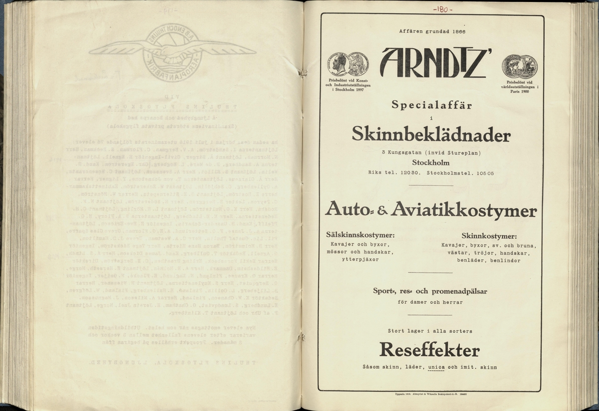 Inbunden samlingsvolym för tidskriften Flygfisken: organ för Sveriges militärflygare, 1917-1919.

Innehåll: artiklar med minnen, händelser och episoder inom den svenska militära pionjärflygningen samt fakta och råd till militära flygare. Illustrationer i form av ritningar och foton.

Sidor framställda genom stencilering med inklistrade fotografier.


Ingående nummer:

1 - augusti 1917 (sida 1-11)
2 - september 1917 (sida 12-21)
3 - oktober 1917 (sida 22-31)
4 - november 1917 (sida 32-42)
5 - december 1917 (sida 43-53)
6 - januari 1918 (sida 54-64)
7 - februari 1918 (sida 65-77)
8 - mars 1918 (sida 78-88)
9 - april 1918 (sida 89-101)
10 - maj 1918 (sida 102-111)
11 - juni 1918 (sida 112-126)
12 - juli 1918 (sida 127-137)
13 - augusti 1918 (sida 138-148)
14 - september 1918 (sida 149-157)
15 - oktober 1918 (sida 158-168)
16 - november 1918 (sida 169-180)
17 - december 1918 (sida 181-190)
18 - januari 1919 (sida 191-202)
19 - februari 1919 (sida 203-214)
20 - mars 1919 (sida 215-226)
21 - april 1919 (sida 227-240)
22 - maj 1919 (sida 241-251)
23 - juni 1919 (sida 252-263)
24 - juli 1919 (sida 264-274)
25 - september 1919 (sida 275-286)
26 - oktober 1919 (sida 287-298)
27 - december 1919 (sida 299-309)