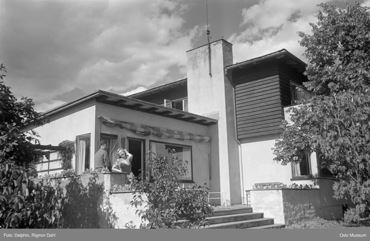 villa, terrasse, ektepar, mann, filmregissør, kvinne, skuespillerinne