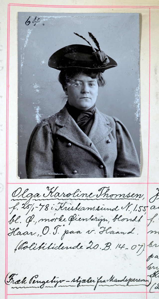 Registreringsfoto fra Midt-Norge fra perioden 1903-1922.