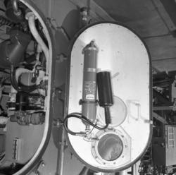 Brandsläckningsutrustning på kustkorvetten Stockholm