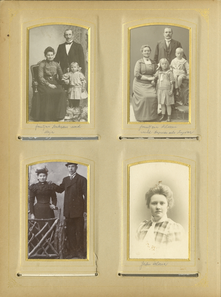 Porträtt av familjen Isaksson med Maja.