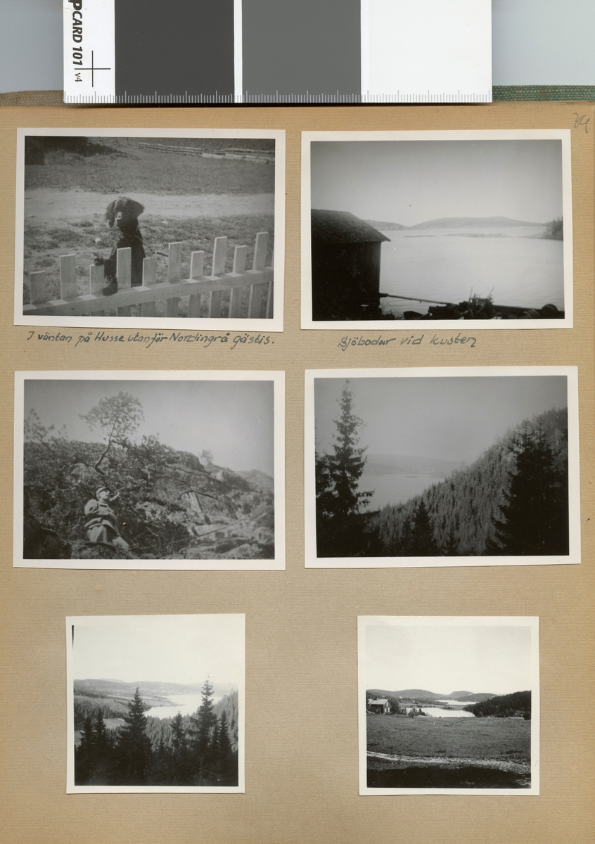 Text i fotoalbum: "Rekogneseringstur i Nordingrå med Beckman och Bergman".

Vännersta, Nordingrå mot Vågsfjärden med kyrkan i bakgrunden.