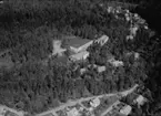 Flygfoto över Södra Vätterbygdens folkhögskola i Jönköping 1932 / 1966