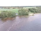 Drönarbild tagen vid metalldetektering i sjön Vidöstern, Tånnö socken i Värnamo kommun.