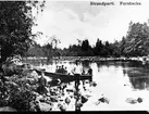 Strandparti i Forsbacka. Foto i början av 1900-talet.