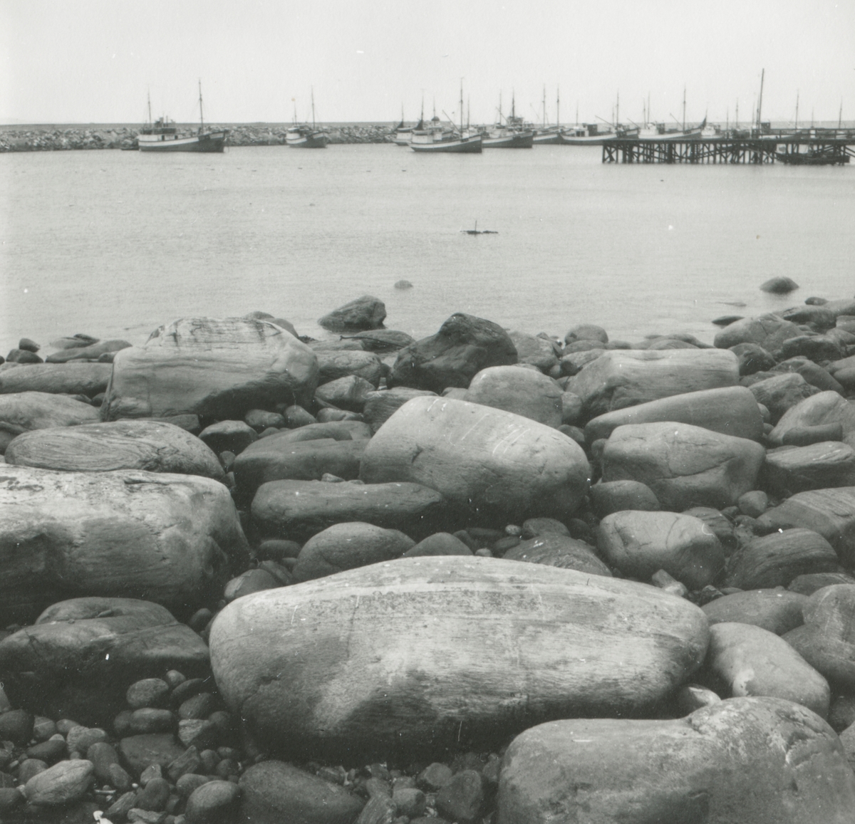 Oversiktsbilder av havneanlegget på Alnes, Godøy.(speilvendt)