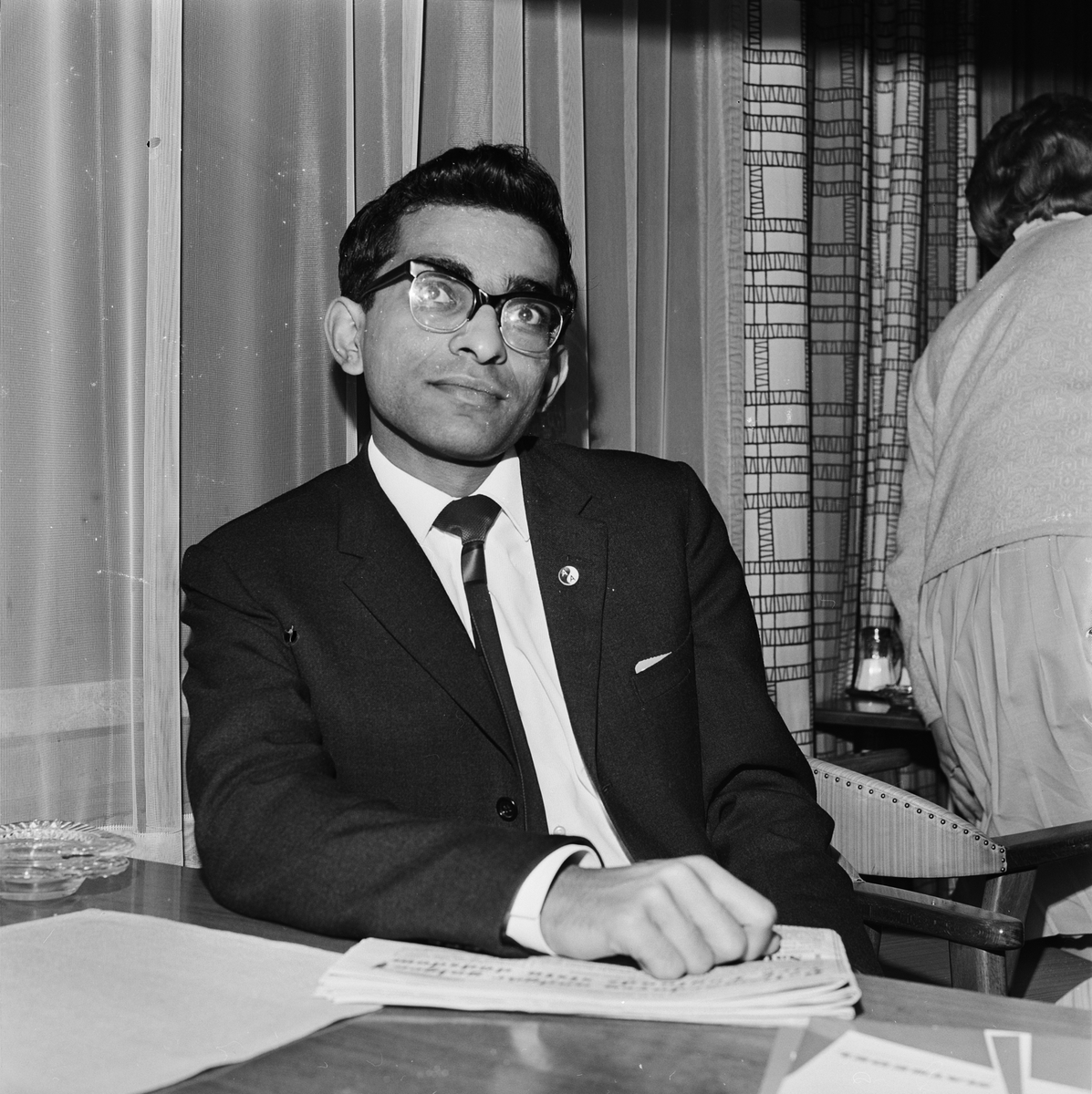 Abdul Minty, generalsekreterare i den brittiska Antiapartheidrörelsen, Uppsala 1965