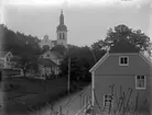 Gränna med kyrkan i bakgrunden, 1901.