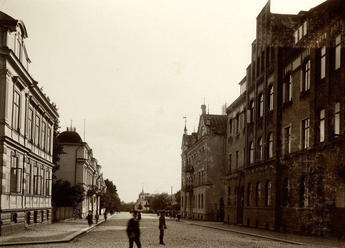 Värendsgatan på Söder i Växjö, ca. 1912.