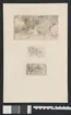 Tre kartongmonterade blyertsskisser av Julius Kronberg (1850-1921), olika varianter av pastoralt motiv med gitarrspelande man och kvinna i 1600-talsdräkter. Nm inv.nr 139598:33