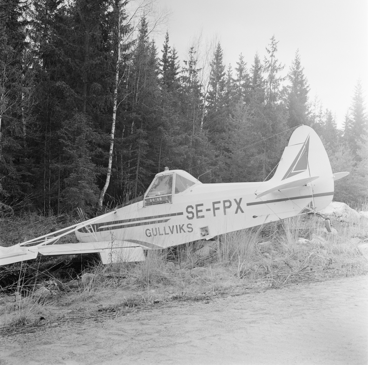 Gödselflygare havererade, Uppland, maj 1972