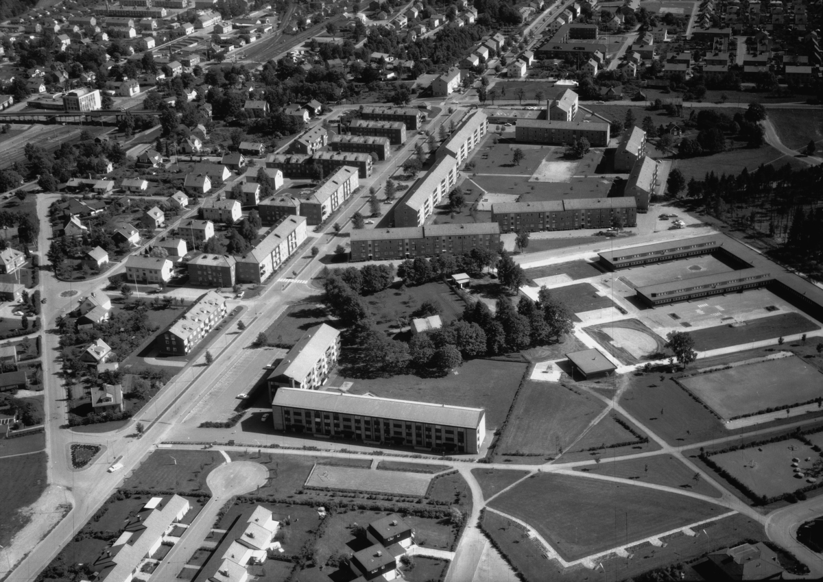 Flygfoto över Värnamo, Jönköpings län 325/1968