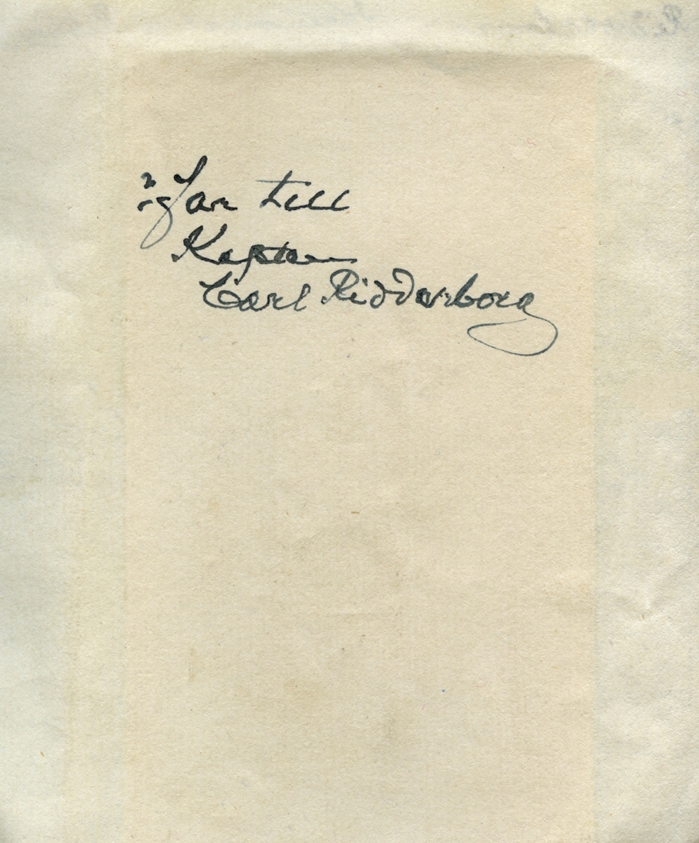 Porträtt av Fredrik Ridderborg. Född 1802 på Ribbingshov i Norra Vi socken som son till Carl Fredrik Ridderborg och Hedvig Ulrika Hvitfeldt. Vidare gift 1824 med Maria Magdalena Monthan.
Ridderborg inledde sin militära karriär som fänrik vid Första livgrenadjärregementet och avancerade senare till kapten 1843. Han erhöll avsked ur krigstjänsten 1849. 
Hans liv ändade  i maj månad 1863 på godset vid Ribbingshov vilket han innehade som fideikommissiär.