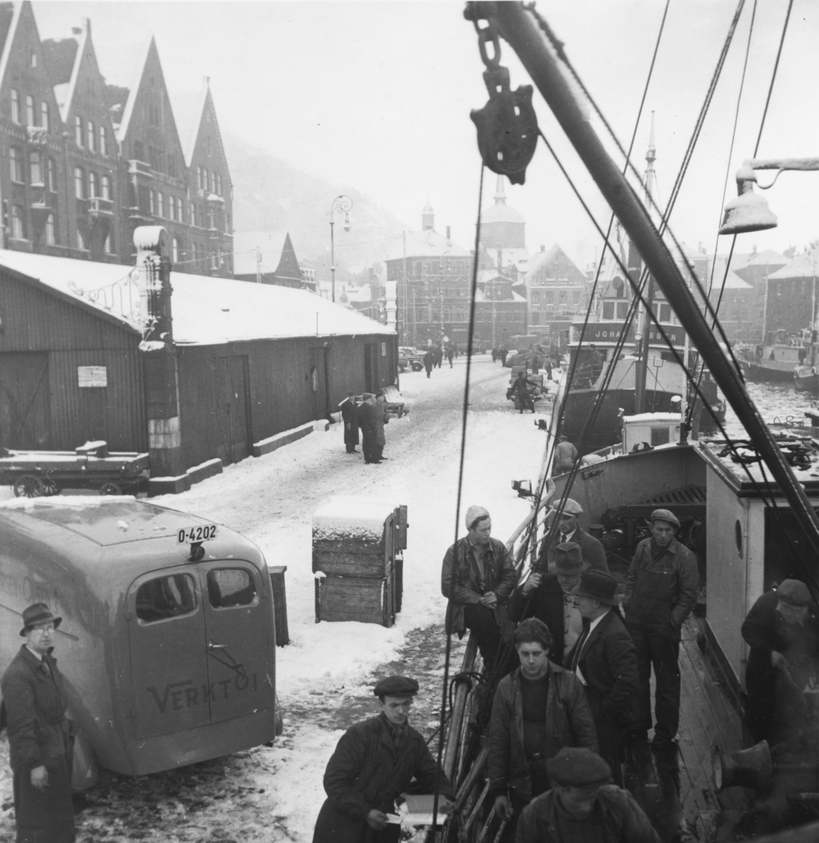 Bergen. Parti av Bryggen