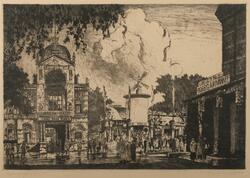 Tivoli med Nationaltheateret [Kobberstikk]