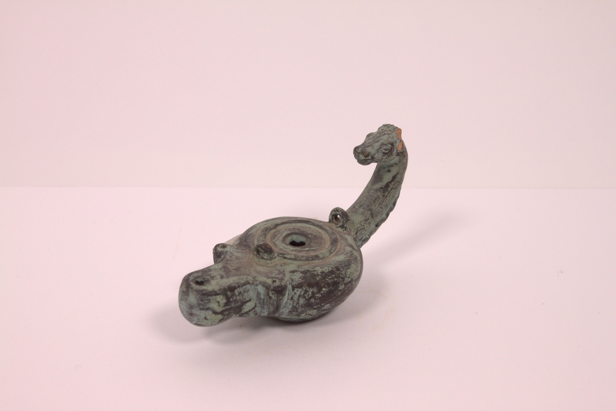 Oljelampe, terrakotta grønn