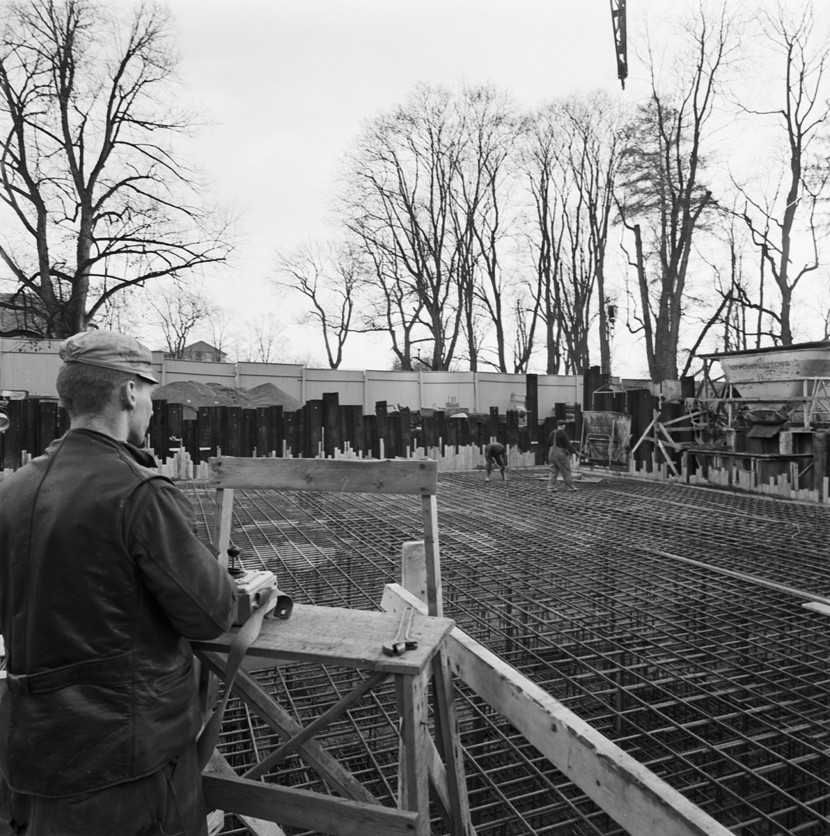 Carolina Rediviva, byggande av skyddsrummet, Uppsala, november 1965