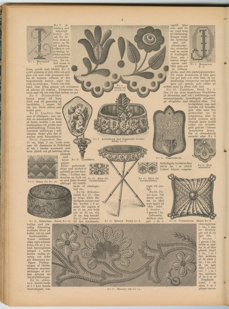 Pärmen ''spräcklig'' i svart, grönt och gult. Från år 1889. Mode-och mönstertidningen fanns i Alma Nordahls Modeaffär, Vänersborg.

X  Iduns Mode- och Mönstertidning utgifen af Fritiof Hellberg.

Se bilaga VM 17 624.