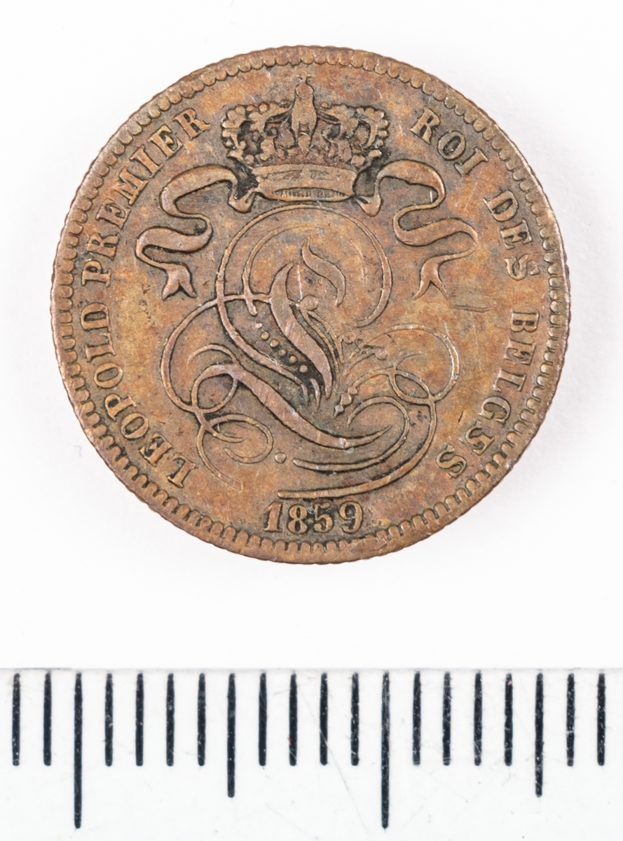 Mynt, Belgien, 1859, 1 Centime.