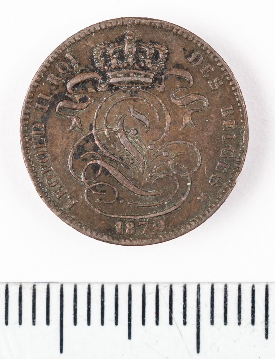 Mynt, Belgien, 1870, 1 Centime.