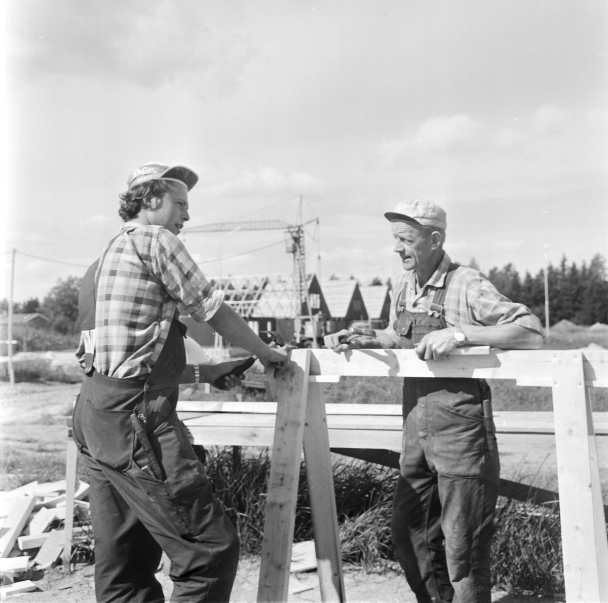 Villor ersätter stora hus, Uppland, augusti 1972