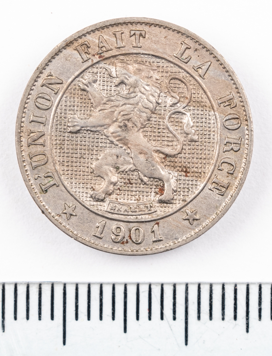 Mynt, Belgien, 1901, 5 Centimes.