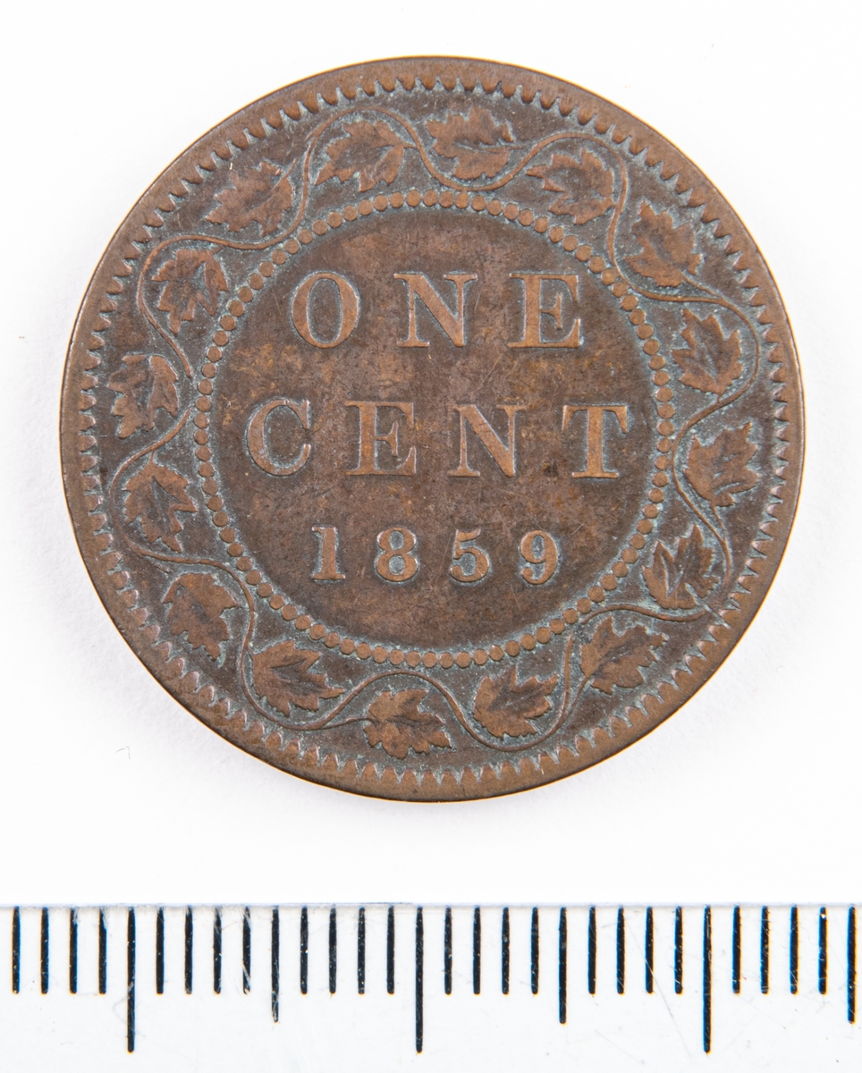 Mynt, Canada, 1859, 1 Cent.