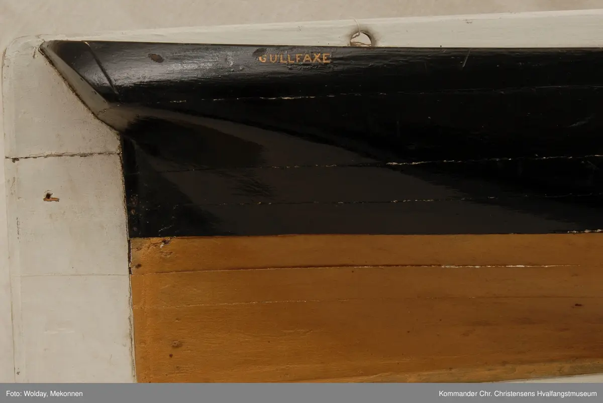 Konstruksjonsmodell, malt hekk Guldfaxe