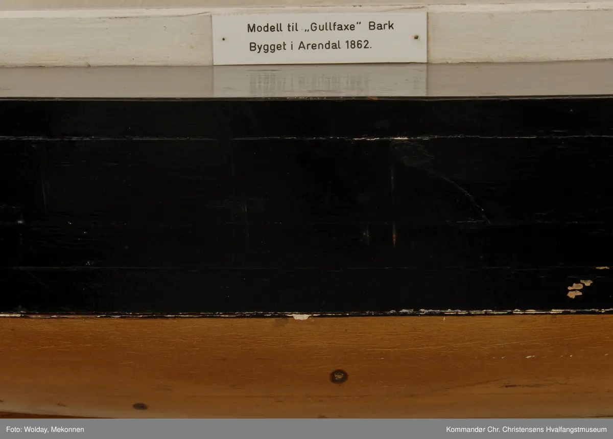 Konstruksjonsmodell, malt hekk Guldfaxe