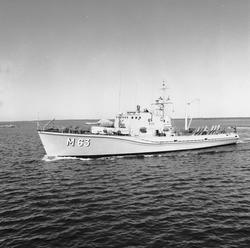 M 63 under gång till sjöss (provtur)