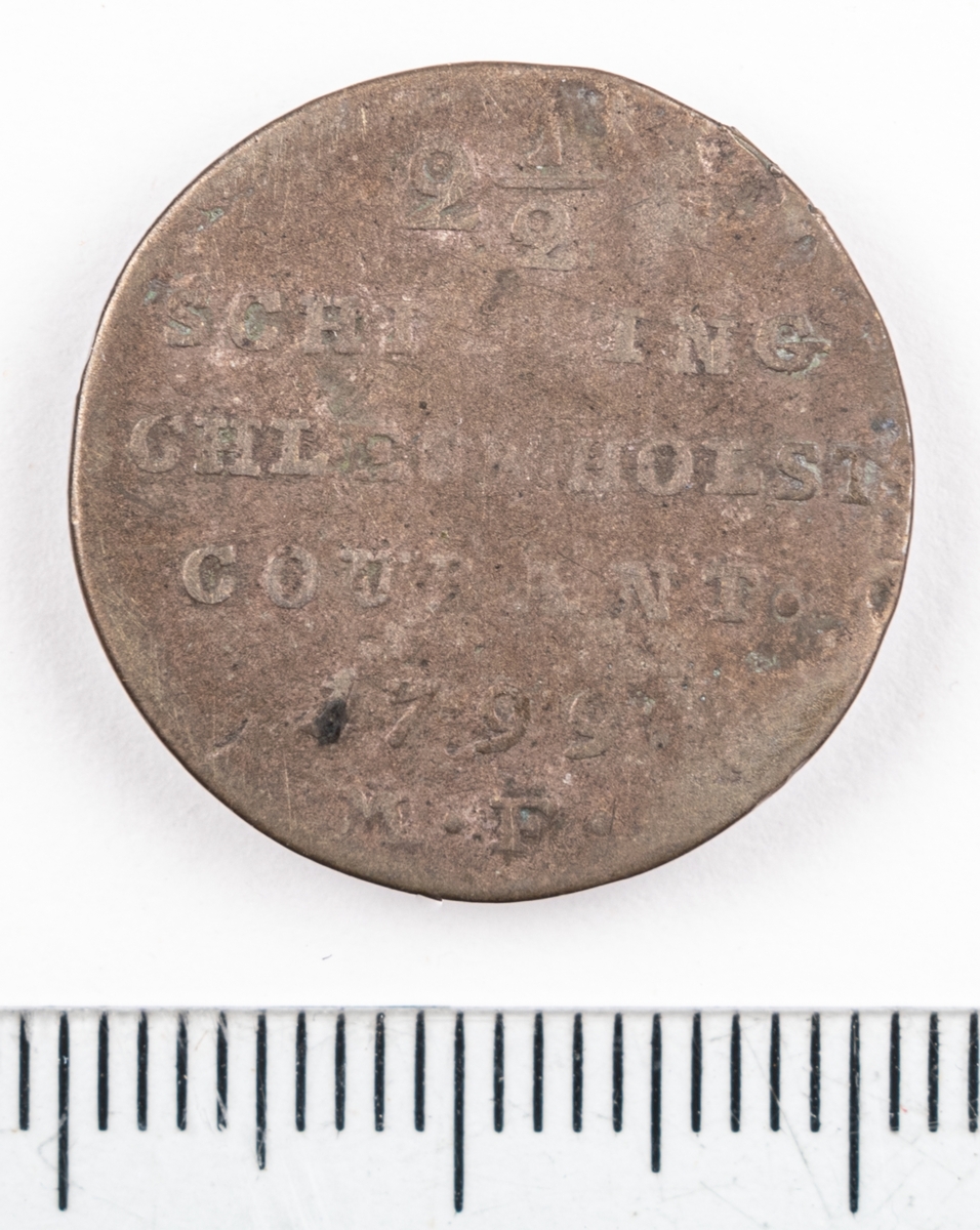 Mynt, Danmark, 1799, 2½ Skilling.