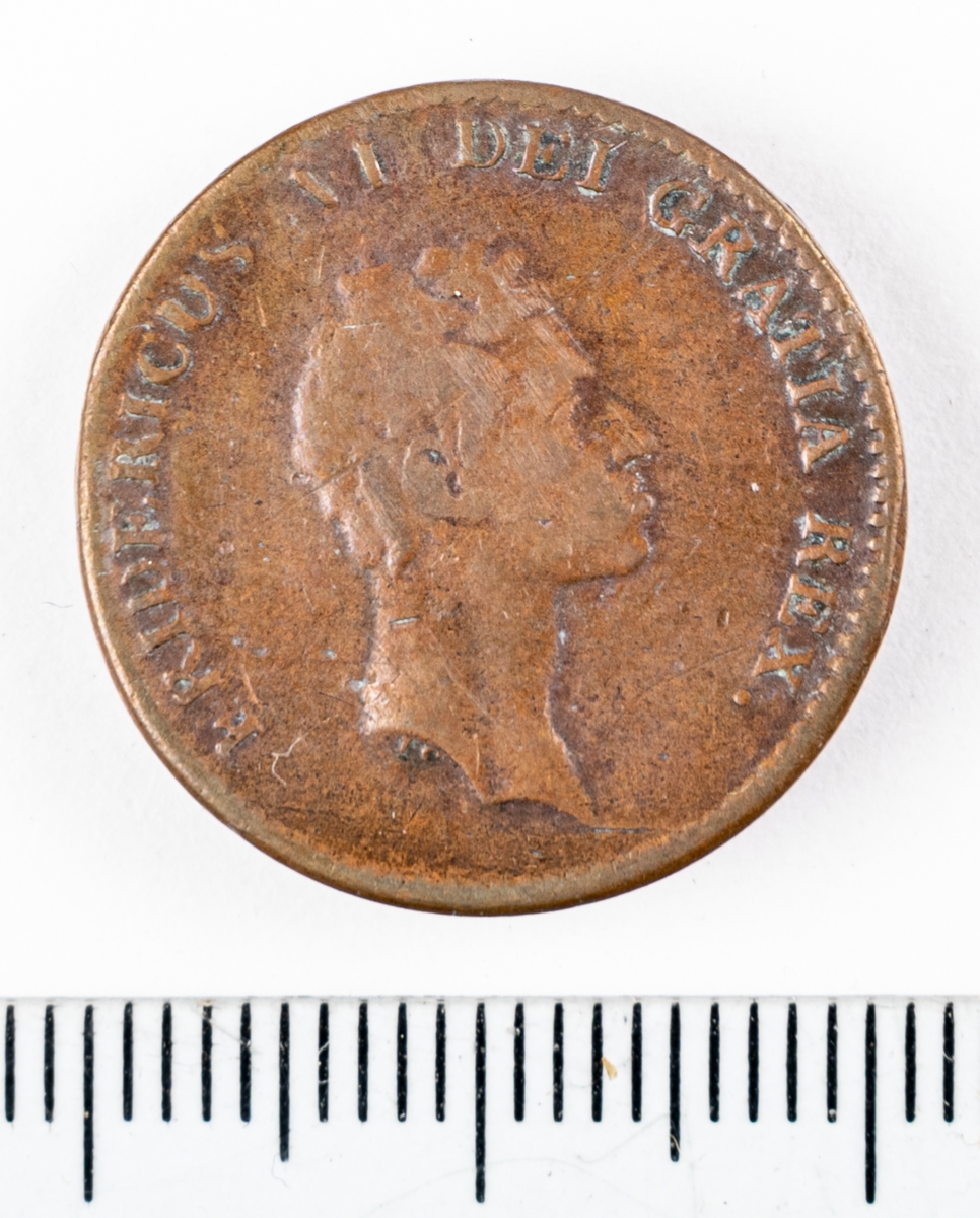 Mynt, Danmark, 1813, 1 Skilling.